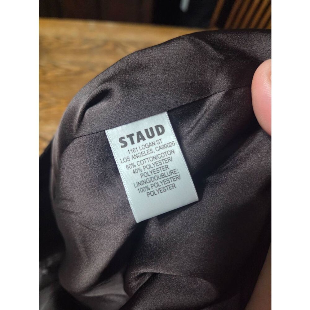 Staud Mia Cotton Blend Minidress sz 4 - Picture 4 of 5